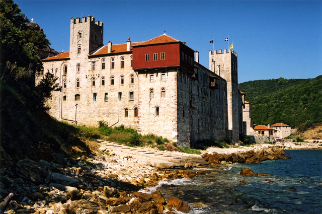 Esphigmenou Monastery in the Athos