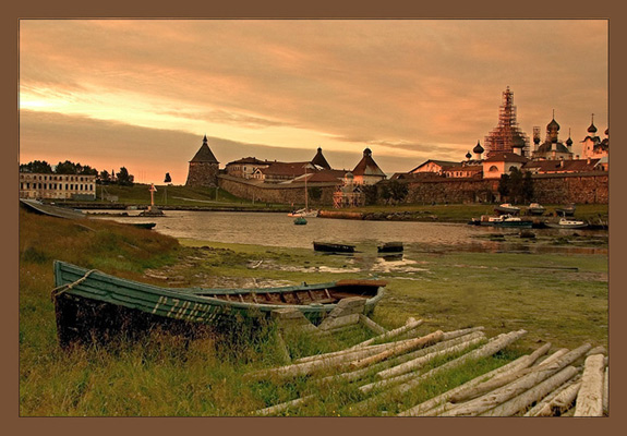 Solovki at sunset