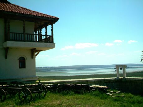 Yard of a monastery close to the Danube