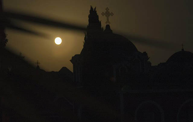 Moonlight at Iveron Monastery