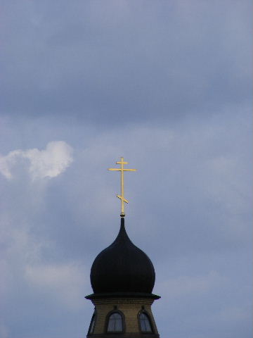 cupola of main church in new monastery in Zwierki