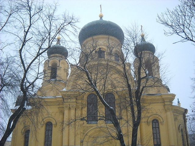 Sobór św. Marii Magdaleny w Warszawie zimą