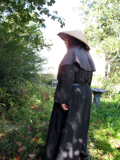 Sister L. in the garden