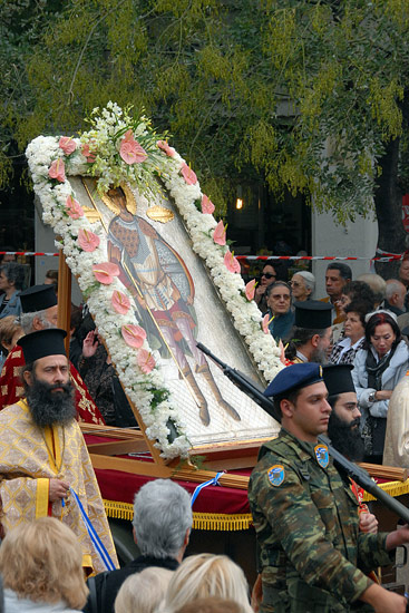 Saint Demetrios at the streets of his city