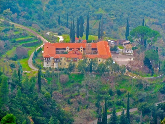 The Monastery of The Archangels in Egio's mountains, Greece