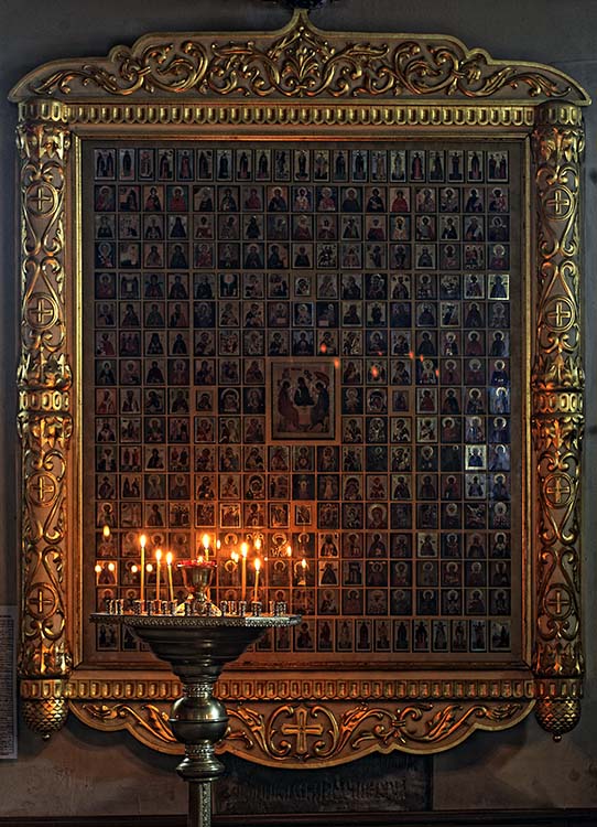 Icon of One Hundred Saints in the Church of the Nativity of the Virgin in Putinki, Moscow, Russia