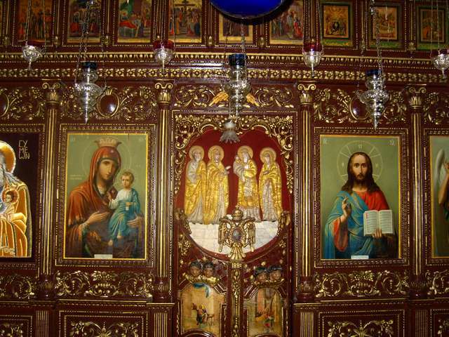 Iconostasis in Church of The Holy and Righteous Symeon in Jerusalem