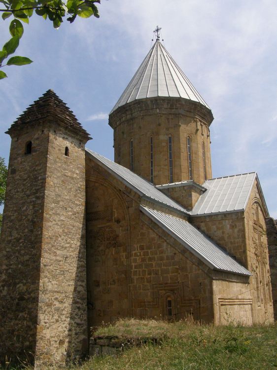 Medieval defensive church in Ananuri (Georgia)