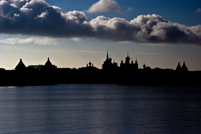 Solovetsky monastery in the early morning