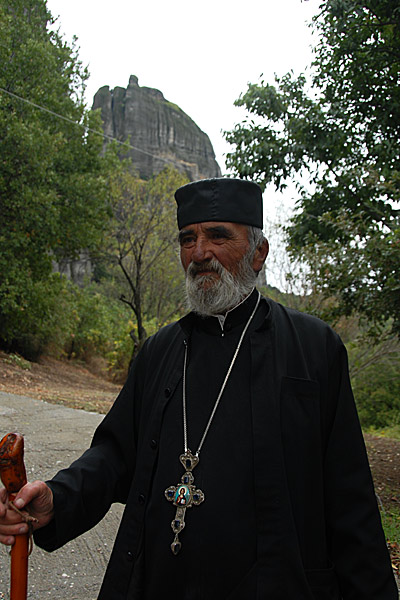 A priest from Montenegro at Meteora