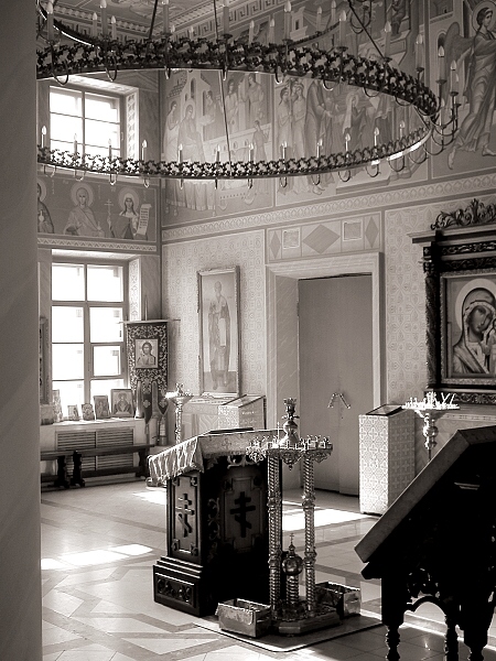 Interior of Kazan icon temple