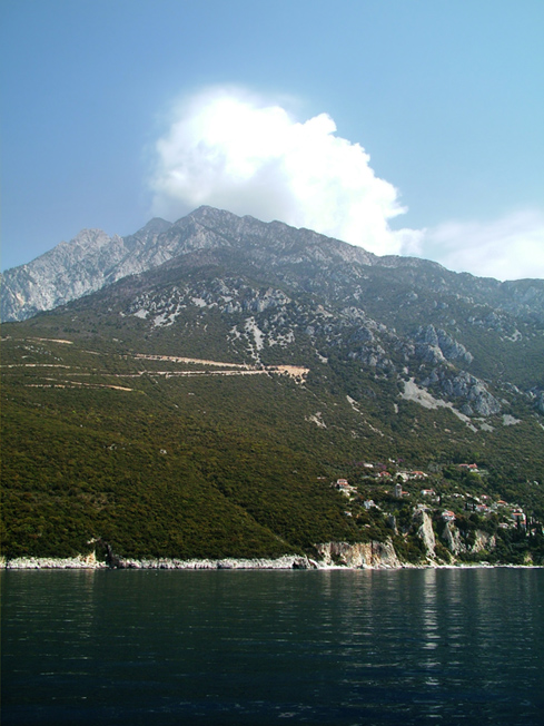 The west side of Mount Athos and the Skete of Saint Anne