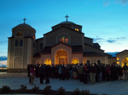 angus 
Procession and Service at the Front door Prior to Pascha Liturgy at SUnrise 
2012-04-19 01:42:49