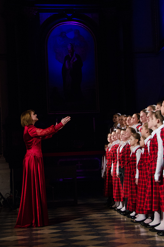 Children choir of Holy Transfiguration Cathedral in Vinnitsa in Saint Catherine's Church, Krakow