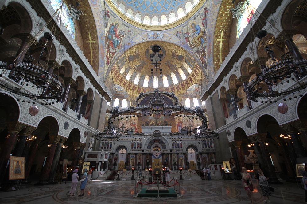 Interior of St. Nicholas Catherdal in Kronstadt