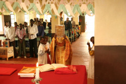 Dionisy 
Liturgy in St. Antony Orthodox church. Ichamara, Central, Kenya 
2015-09-22 13:01:07