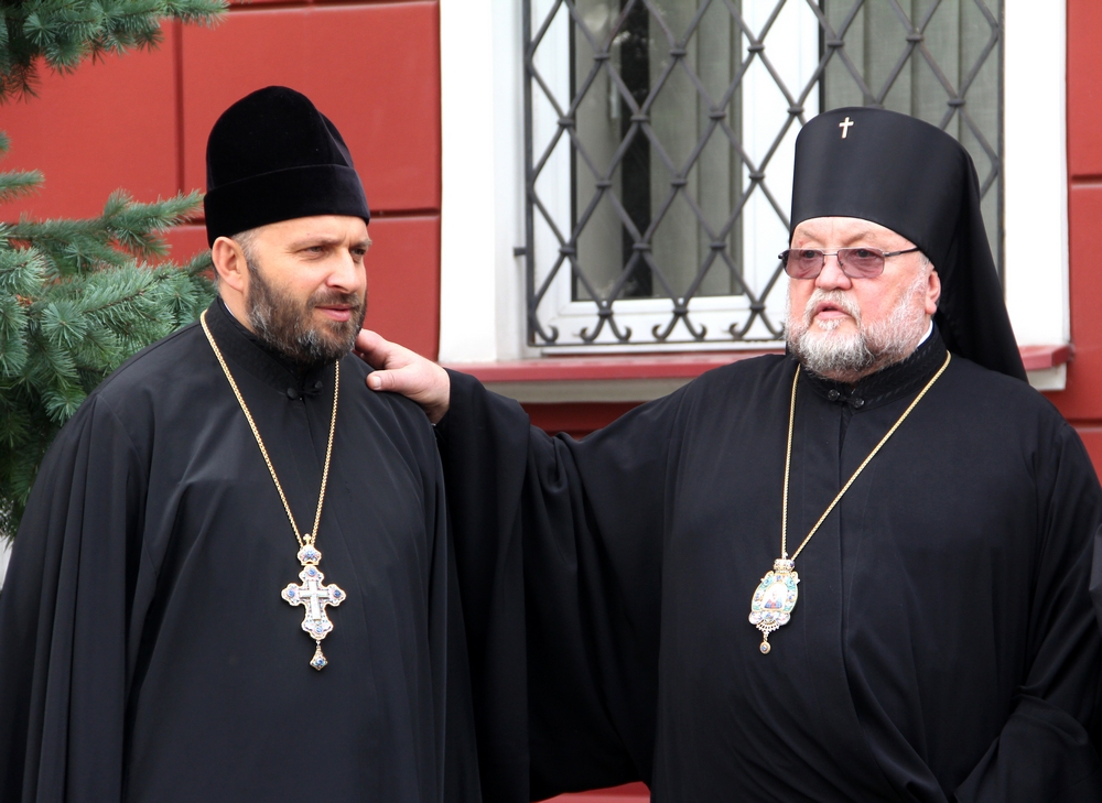 Archbishop Artemij and his secretary