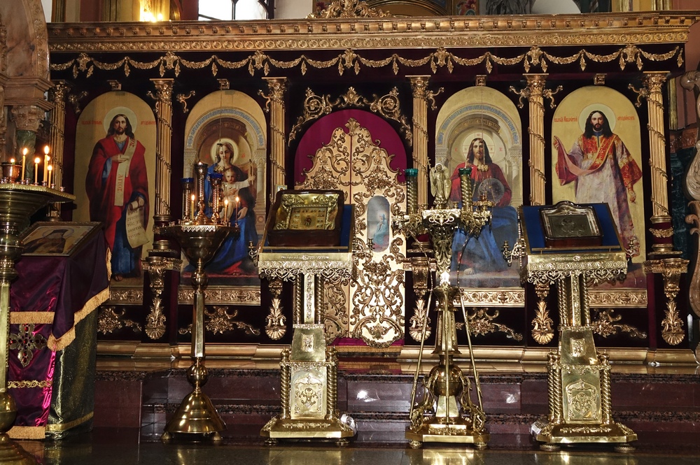 The iconostas of the Kazan icon of the Mother of God Orthodox church in Irkuck 