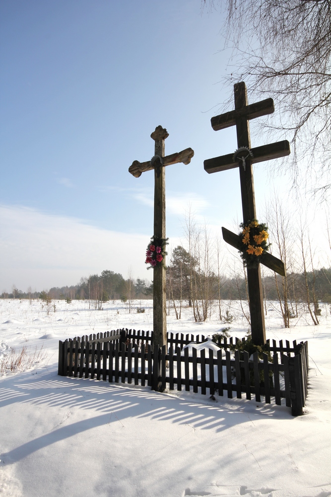 Crosses close to Łaźnie