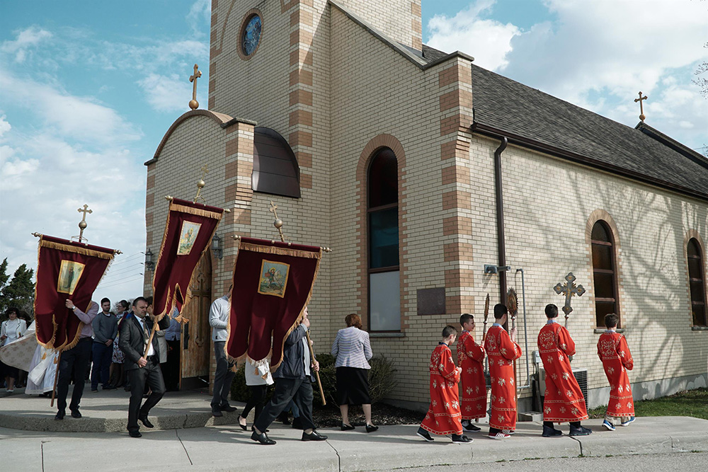 Proslava Vaskrsa u crkvi Sv.Georgije u Vaterlu,On,Kanada