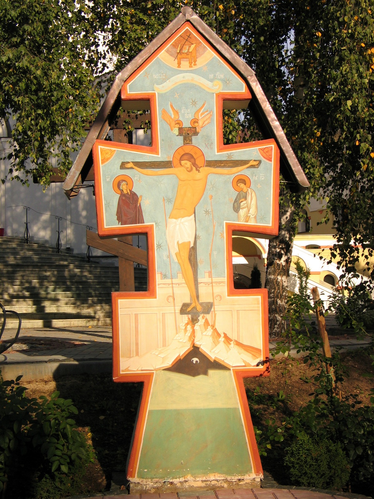 A cross close to the Orthodox convent in Nowinki, near Minsk, 2004