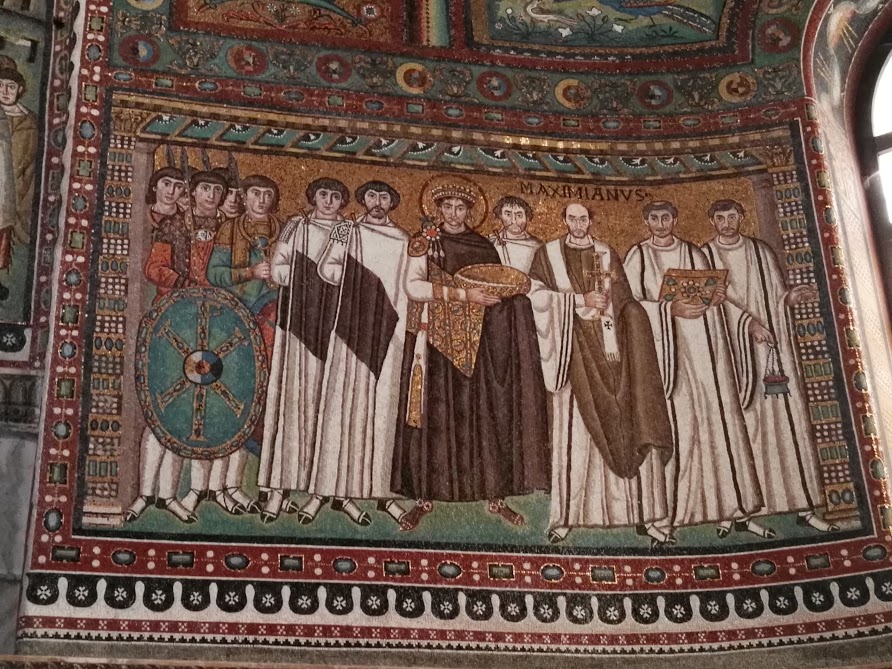 Emperor Justinian and his court