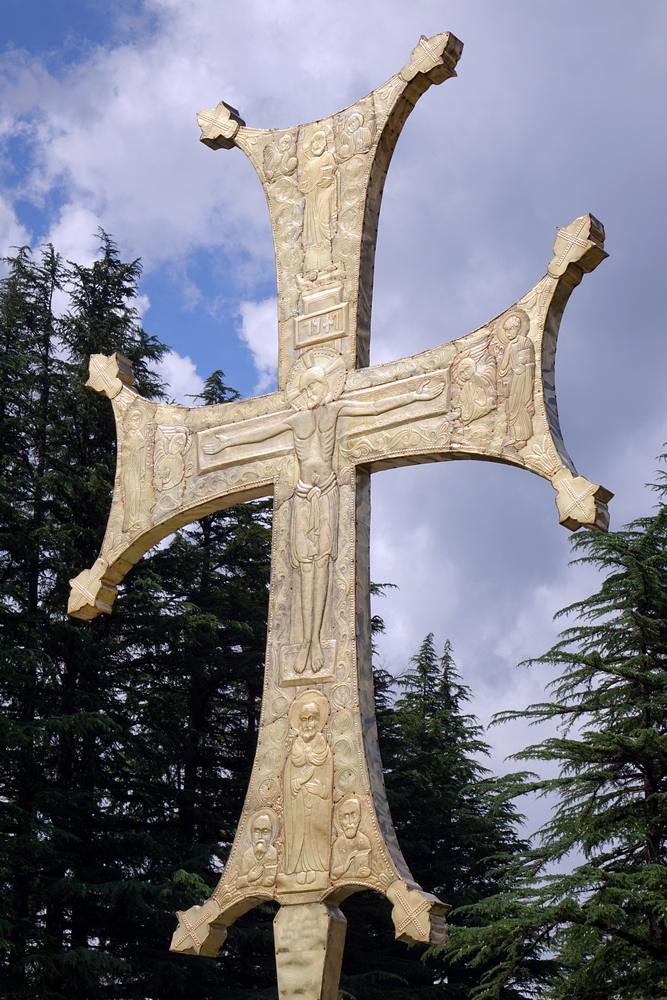 The memorial cross close to Martvili monastery