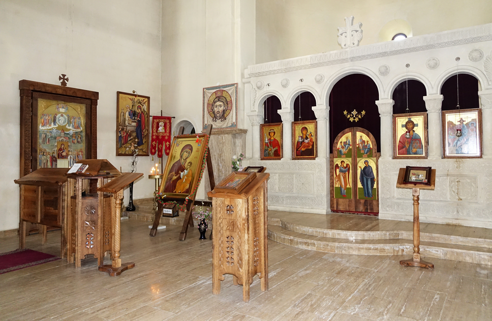 The interior of the Orthodox convent in Mestia