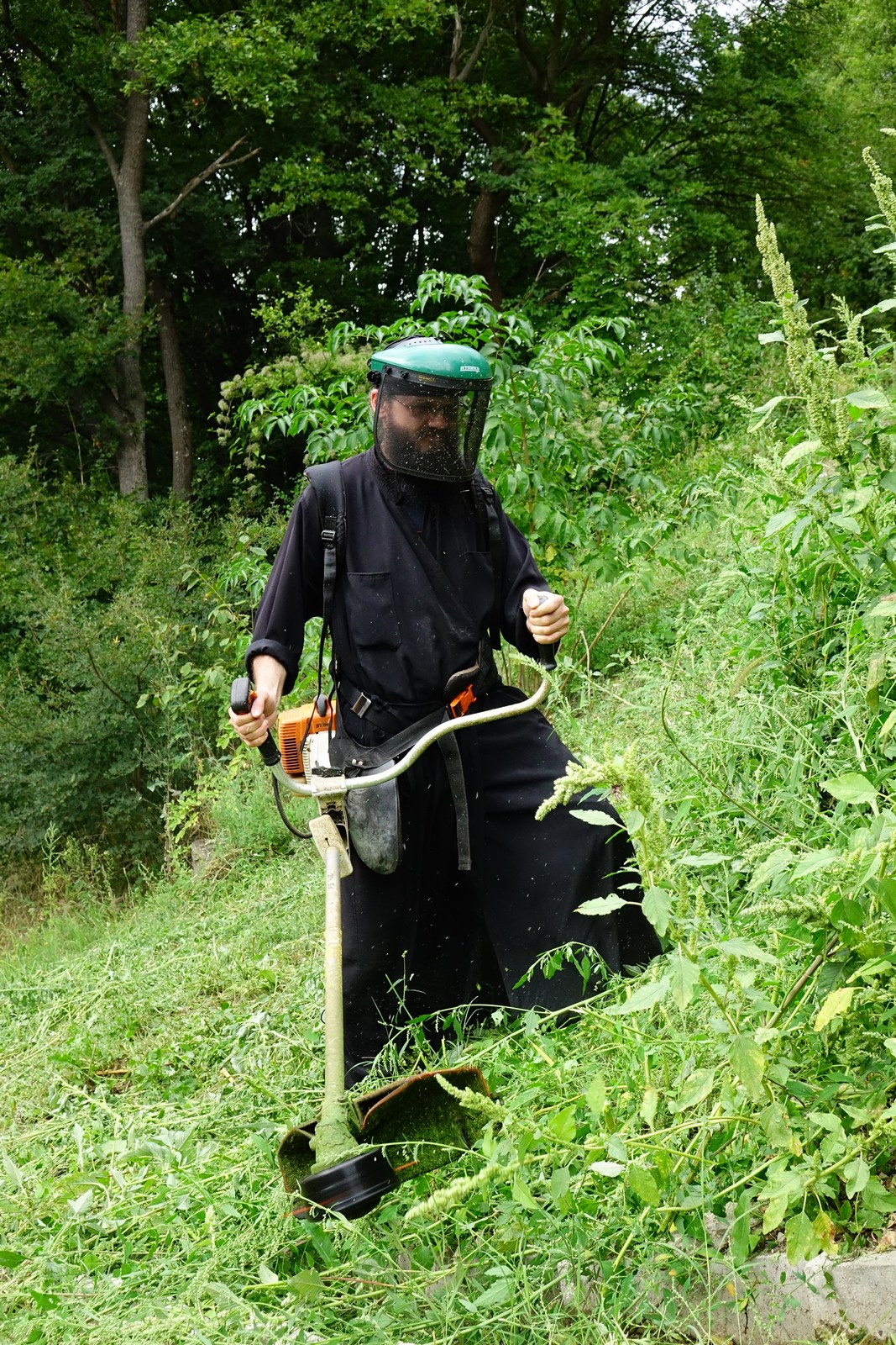 A monk at work in Divotinski Monastery