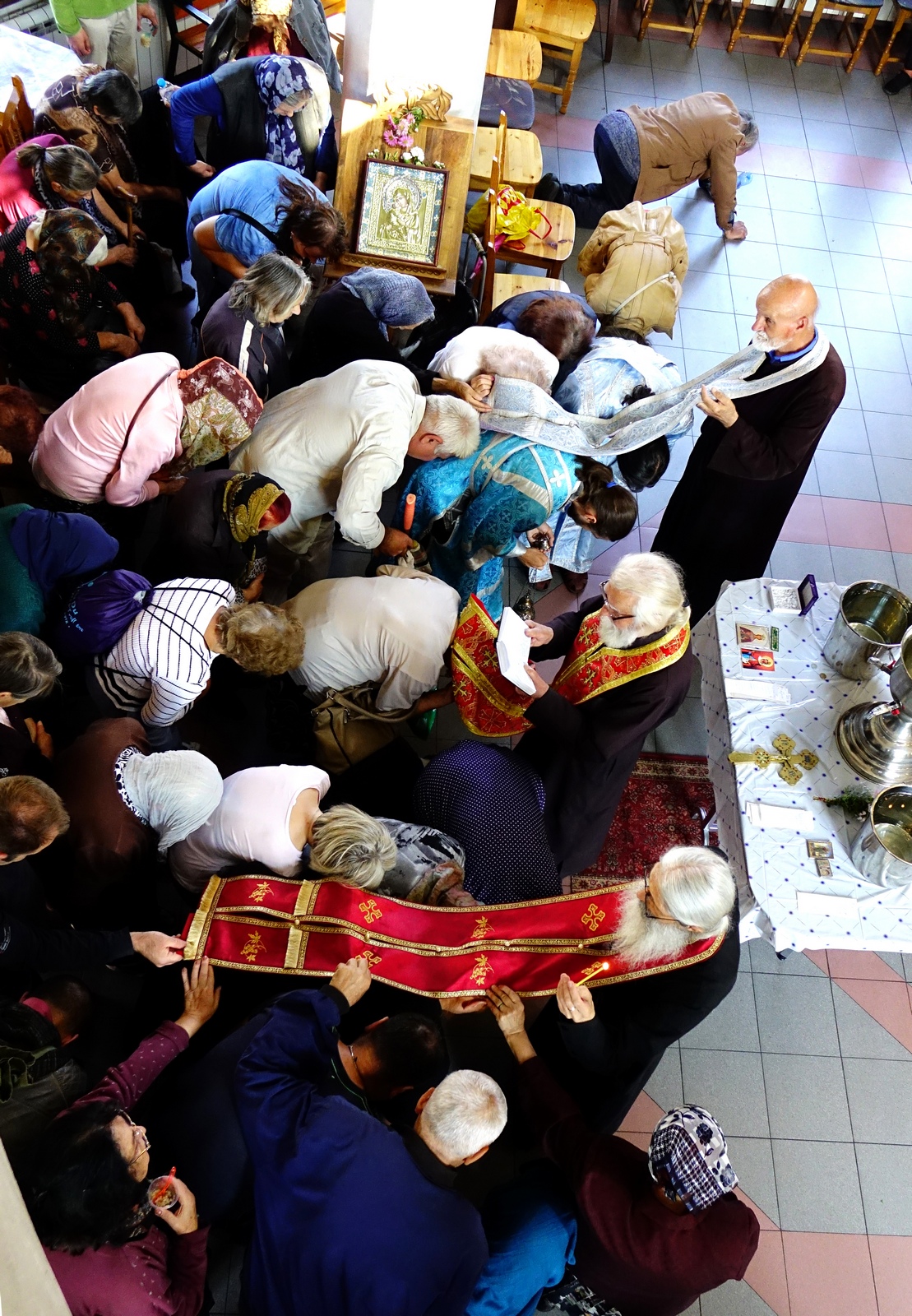 The reading of Gospel in St. John the Baptist Orthodox church in Sofia-Obelya