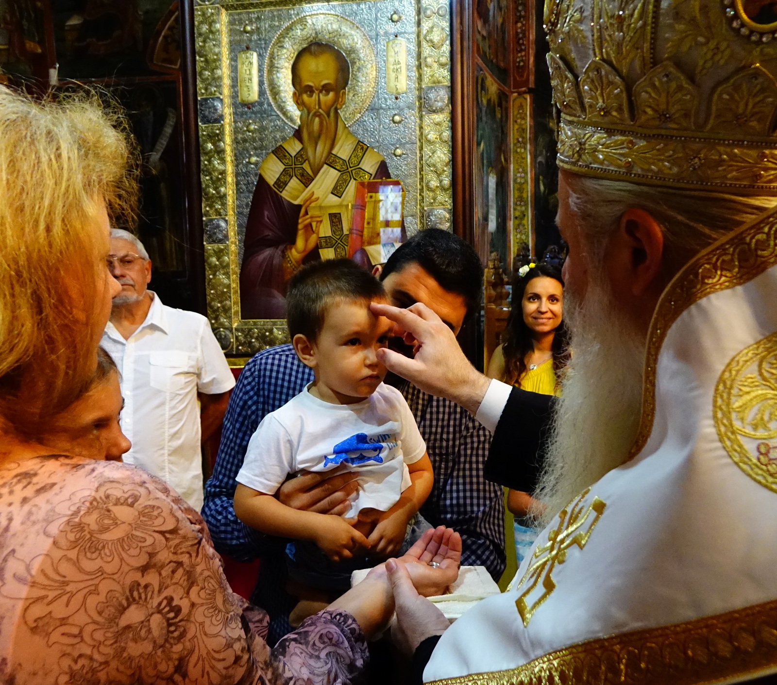 The baptism in Trojanski Monastery