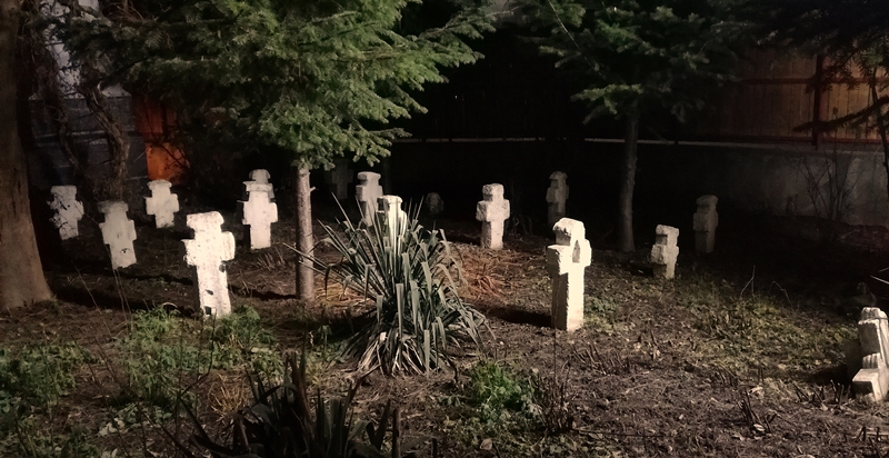 Old crosses at Nefliu Church, Ilfov County