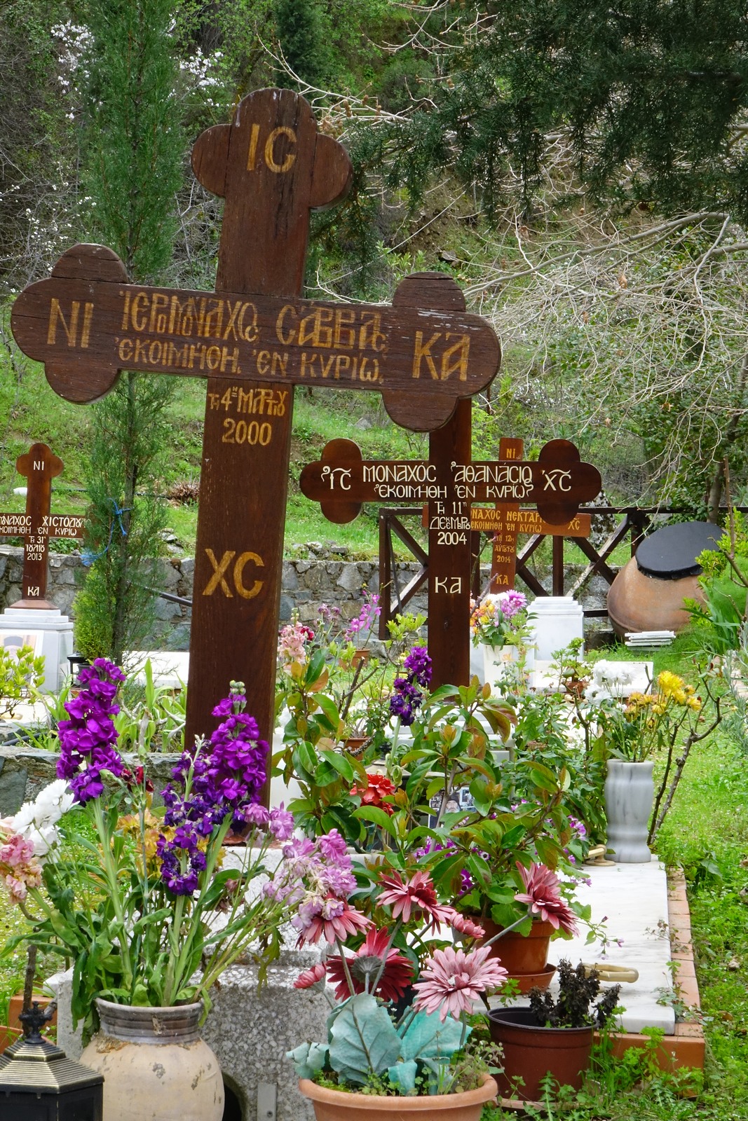 The gaves on the cementary of Machairas Monastery