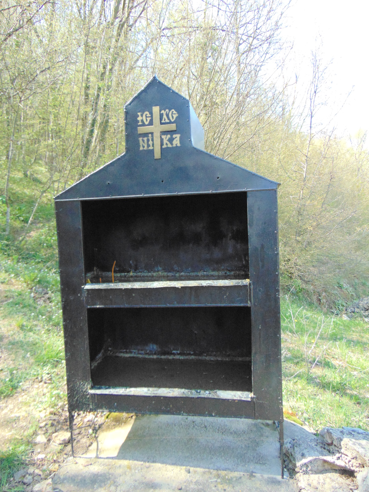 Candle burner, church at Lepterija near Sokobanja