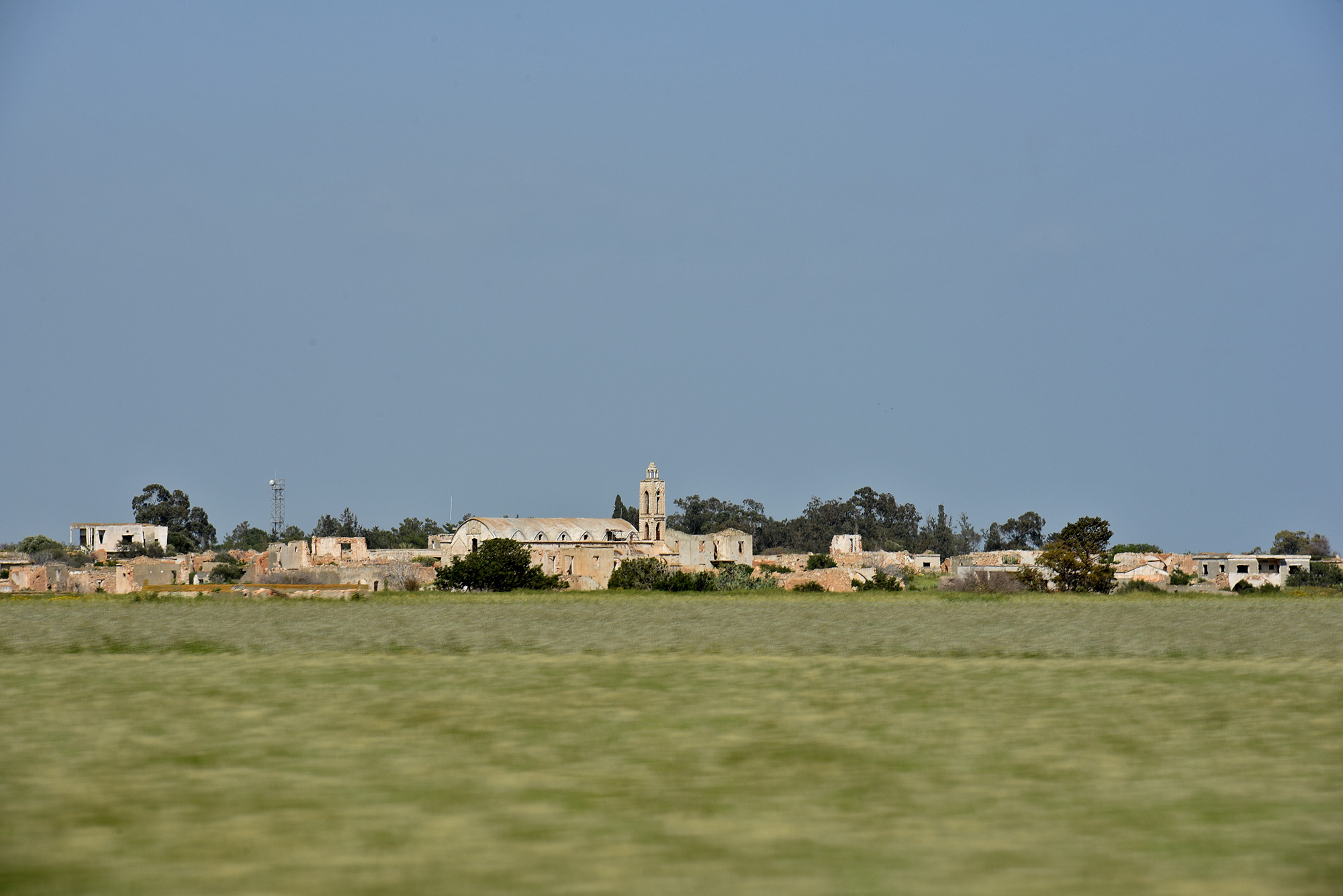 Church in abandoned village 