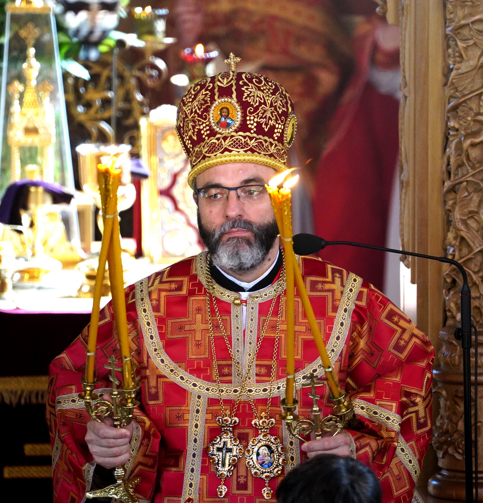 Archbishop Jakub in St. Panteleimon church at parish feast