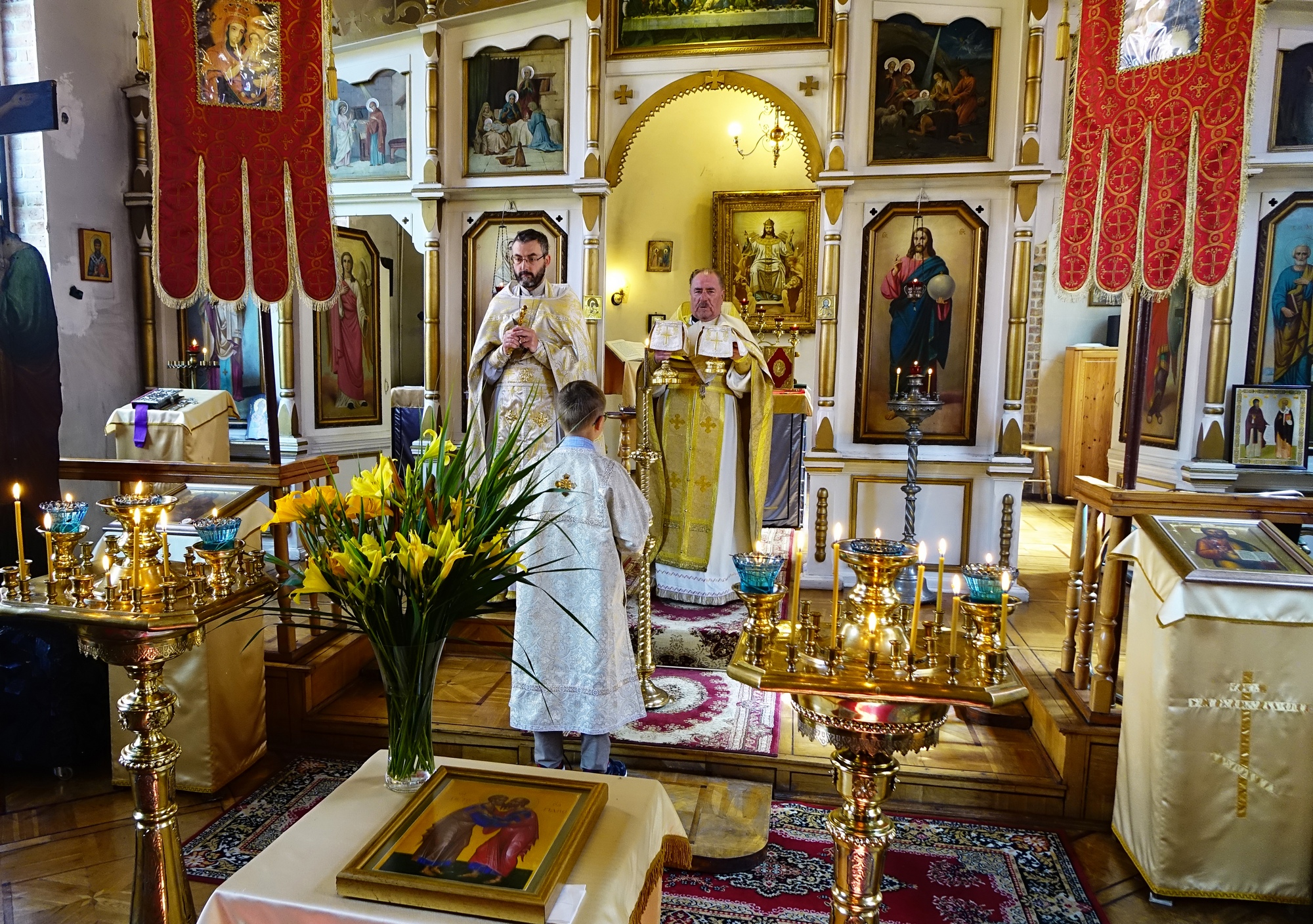 Divine Liturgy in Orthodox church in Słupsk