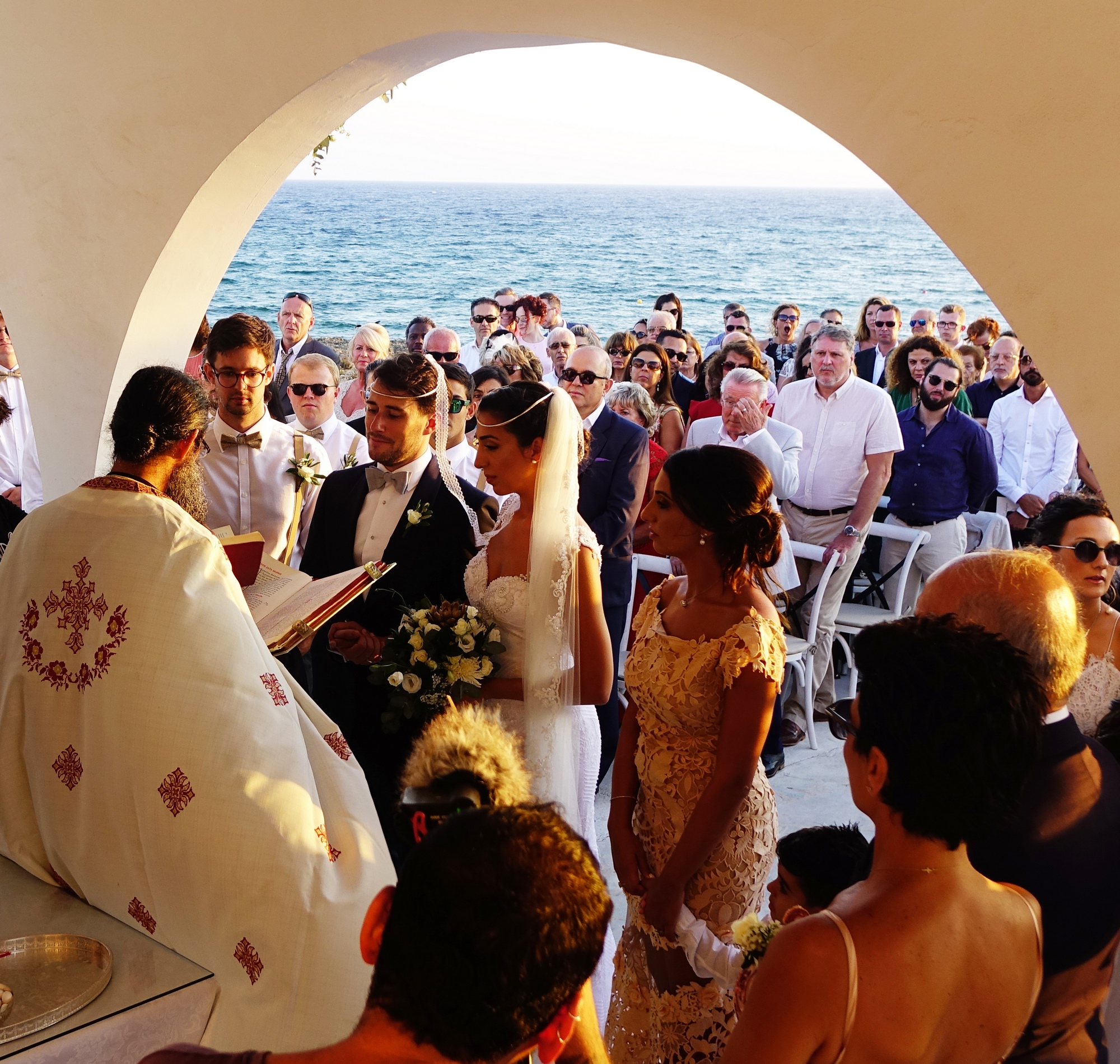 Cypriot weeding in front of St. Thekla church