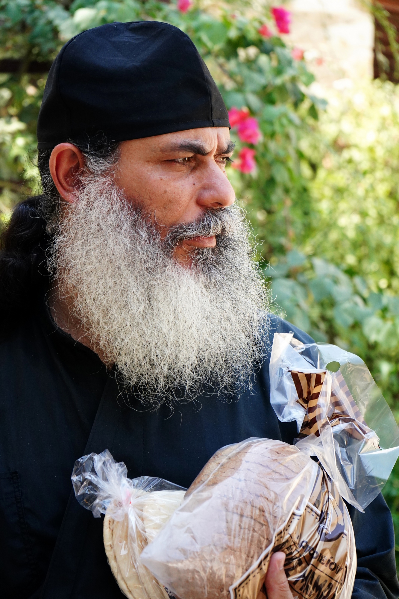 Fr. Auksiwius and his bread... St. George Mavrovuni Monastery