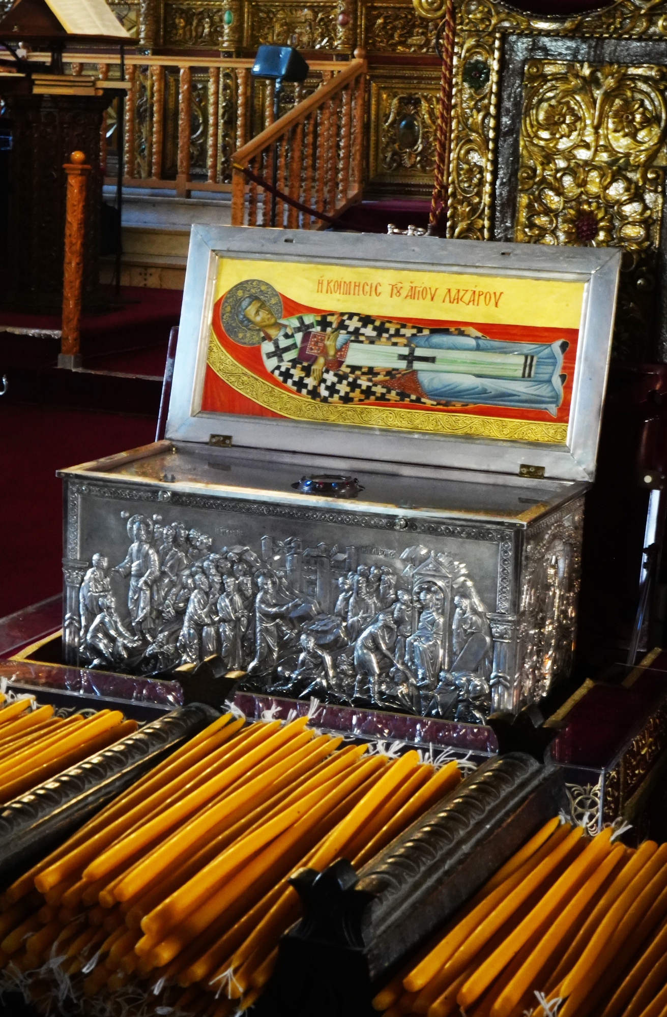 The reliquary of St. Lazarus in St. Lazarus Catheral in Larnaca