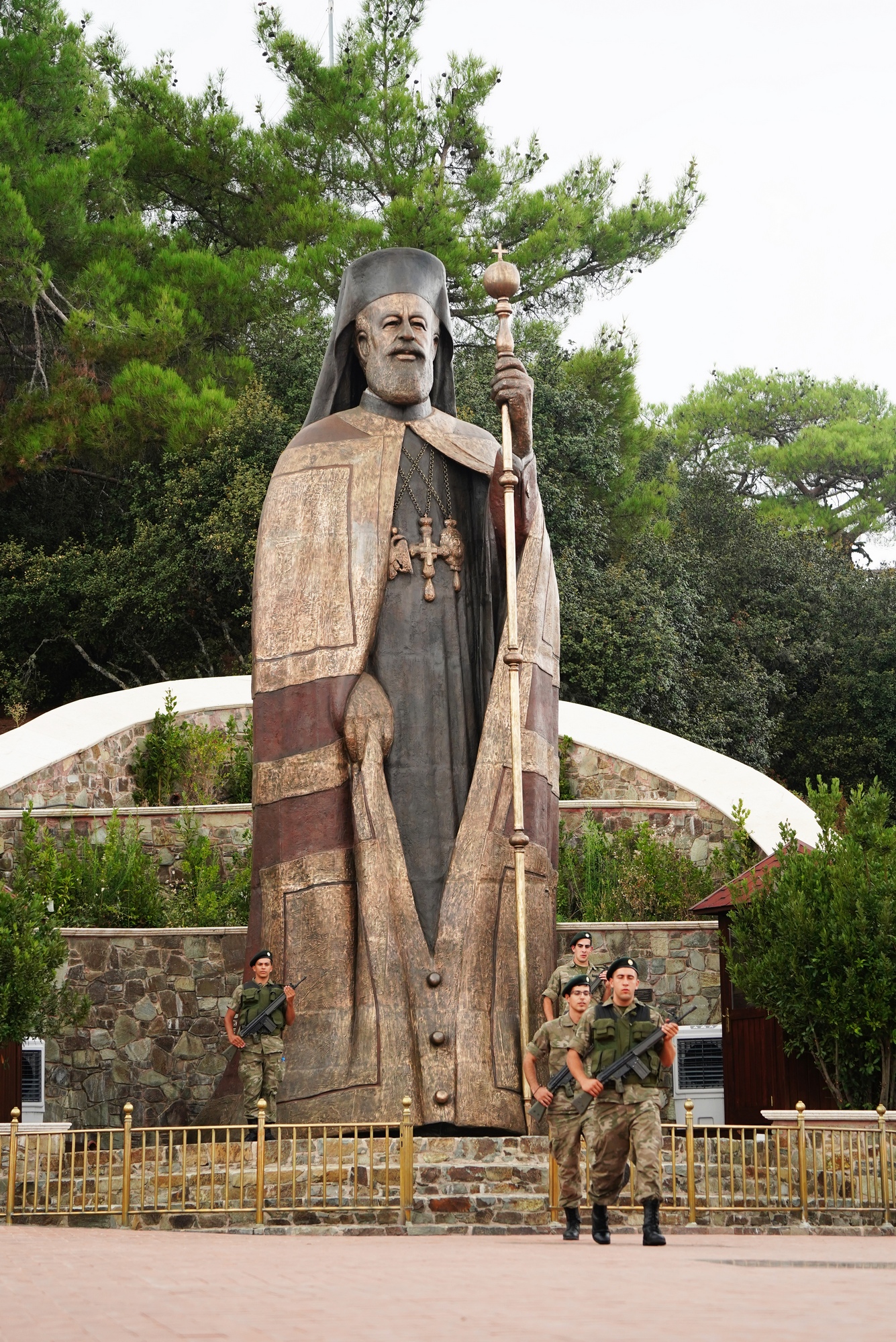 The monument of Archbishop Makarios I in Kykkos Monastery