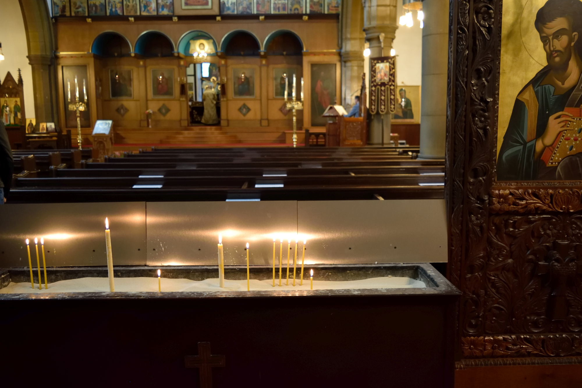 Interior of the Orthodox cathedral in Glasgow, Scotland