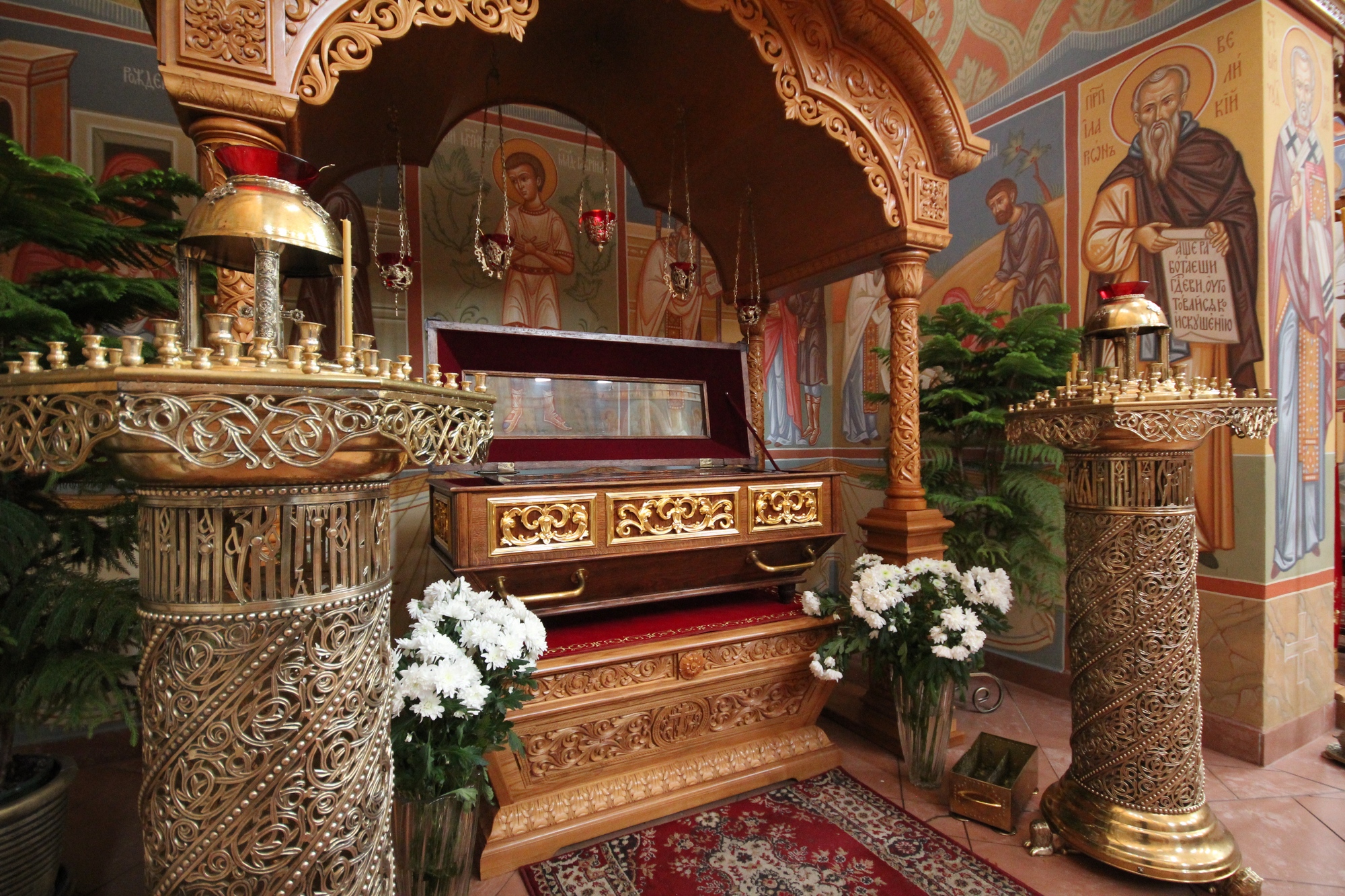 St. Martyr Gabriel reliquary in St. Gabriel Orthodox church in Zwierki Convent 