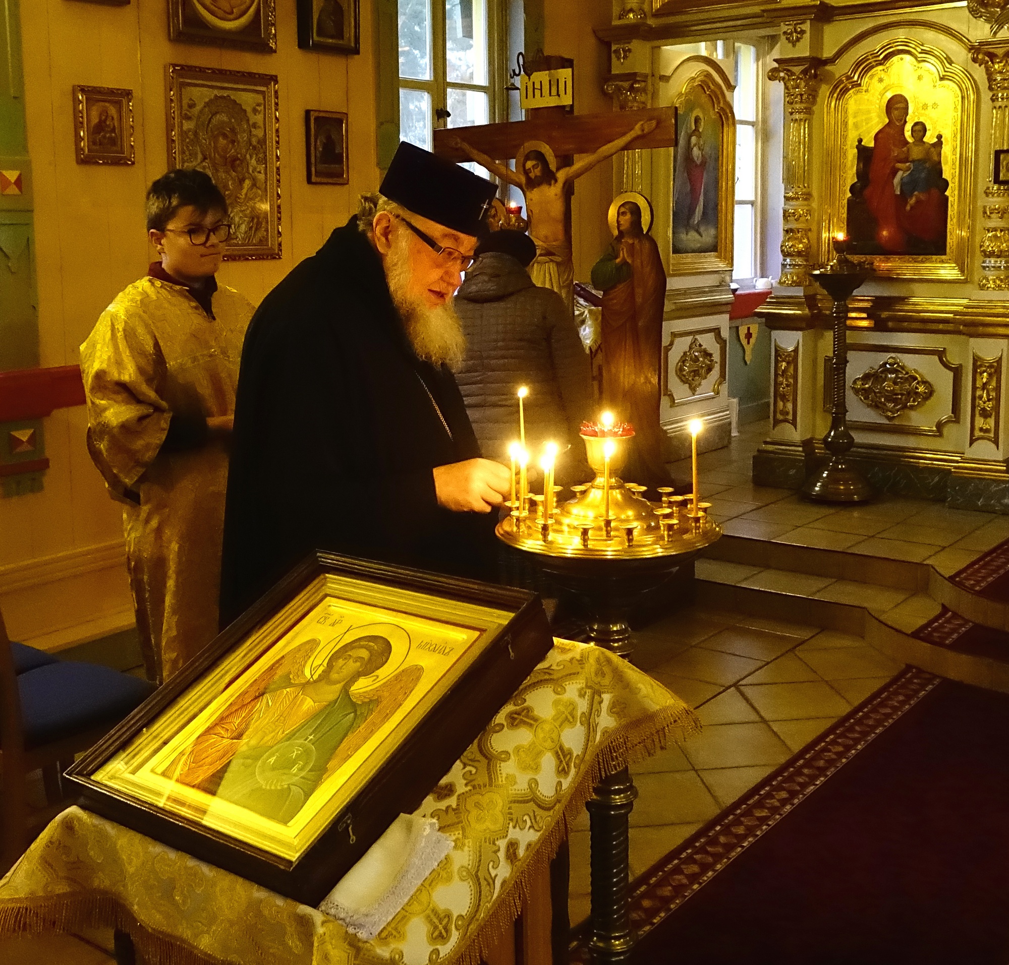 Metropolitan Sawa in Orthodox church in Ciechocinek