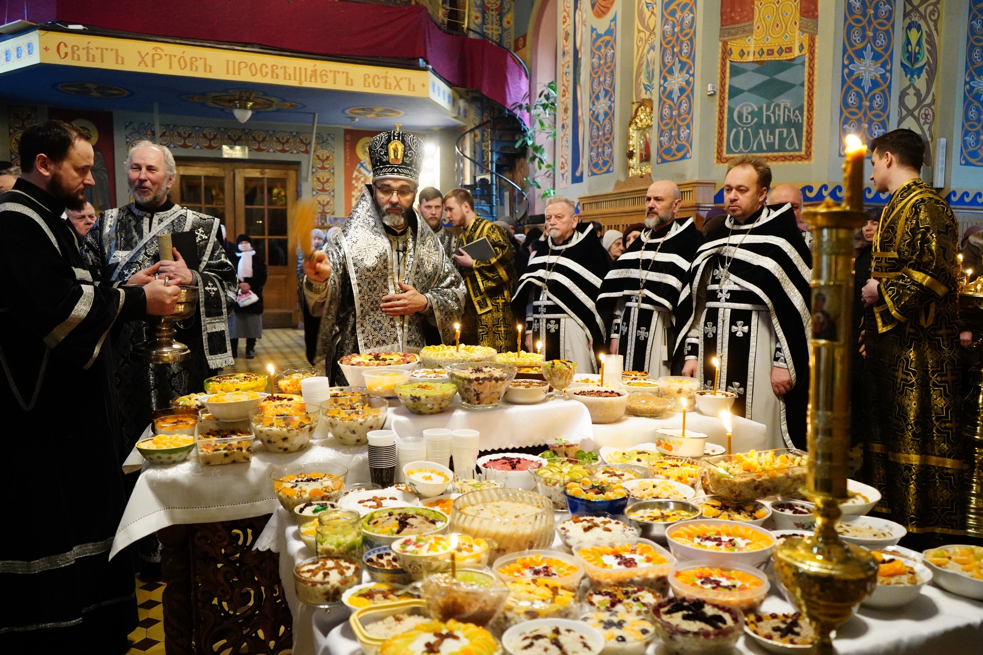 Blessin of kolivo after Liturgy of Presanctified Gifts in St. Nicholas cathedral in Białystok