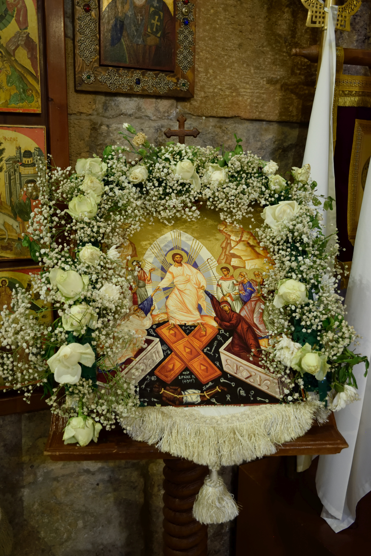 Paschal icon in Byblos Orthodox church of the Most Holy Theotokos