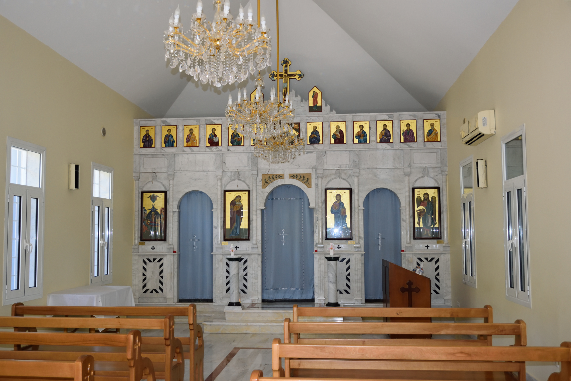 Iconostasis in the Dormition church in Rahbe