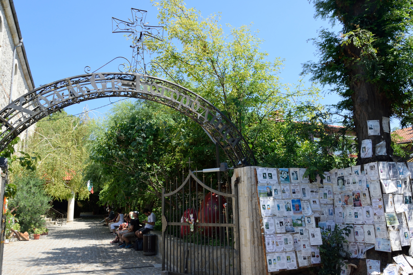 Entrance to the Dormition church in Nessebar