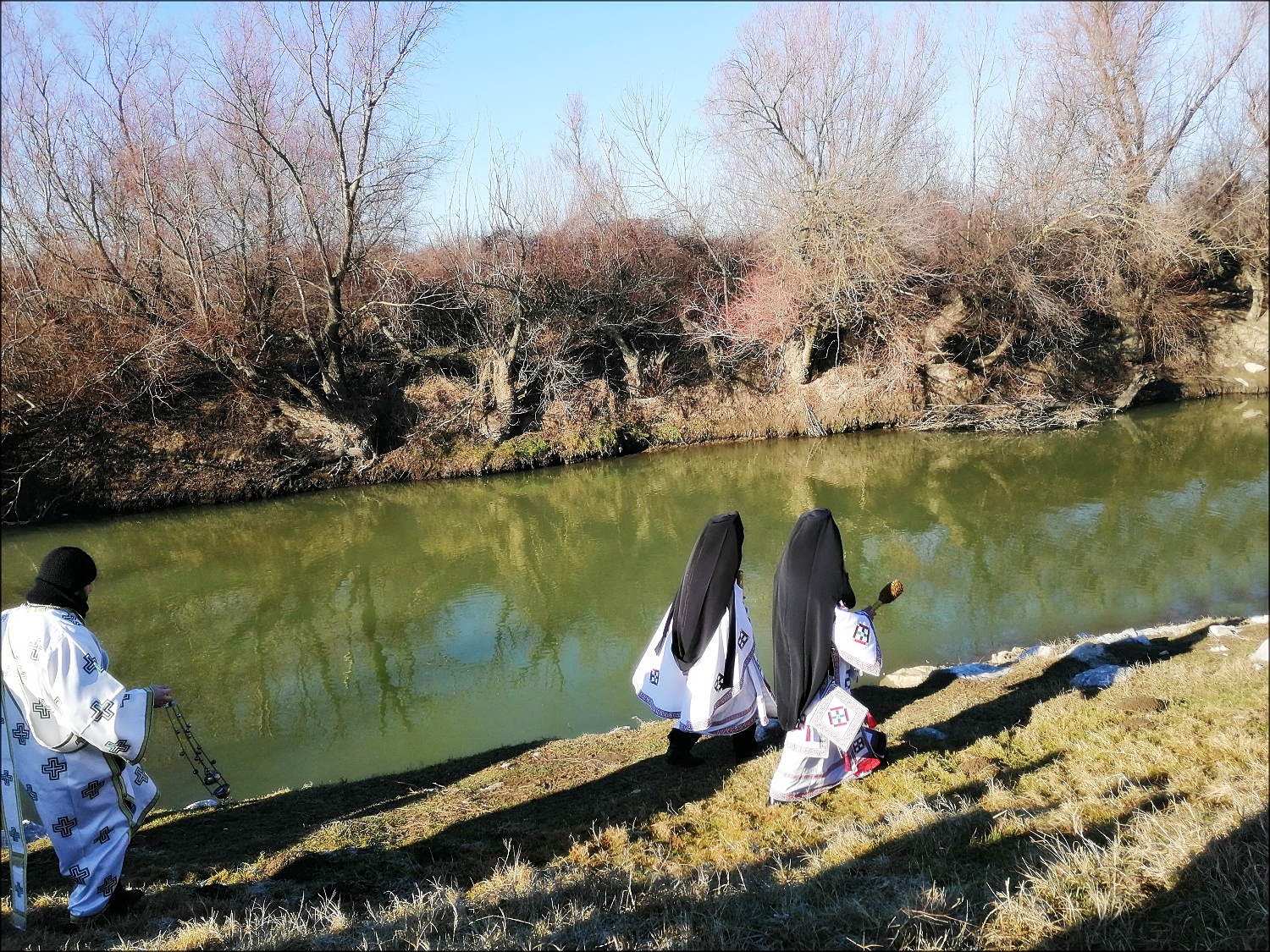 The baptism of the Lord at the Cebza monastery, Timis river 