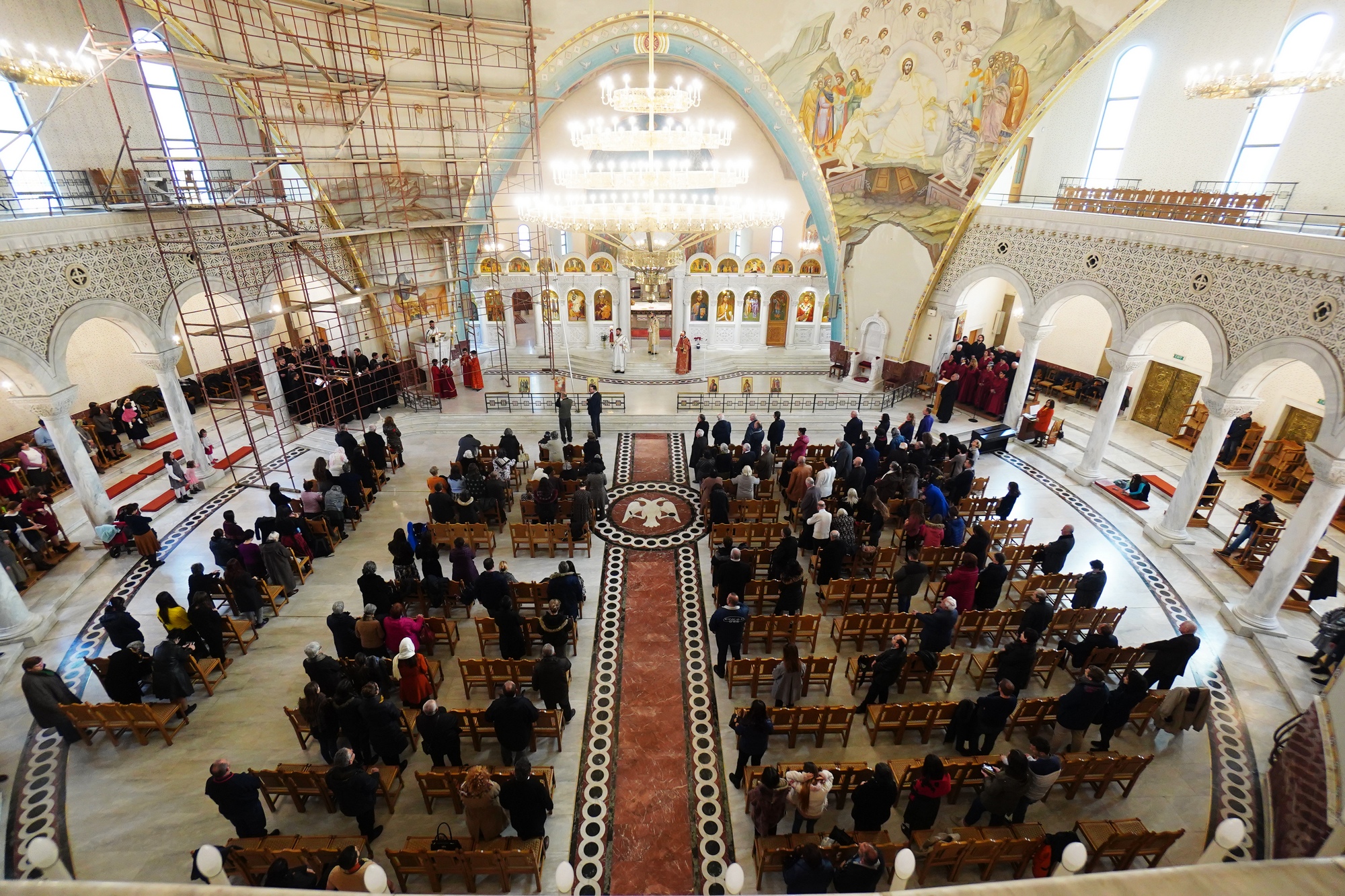 The Divine Liturgy in Ressurestion of Christ Cathedral in Tirana